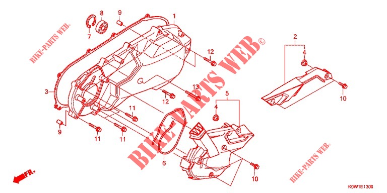COUVERCLE GAUCHE pour Honda ADV 150 ABS de 2021
