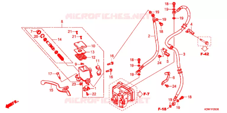 MAITRE CYLINDRE DE FREIN AVANT Honda SCOOTER 150 ADV 2021  ADV150AL_J