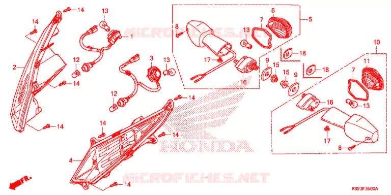 CLIGNOTANT Honda MOTO 110 WAVE 2017  AFS1101SPH