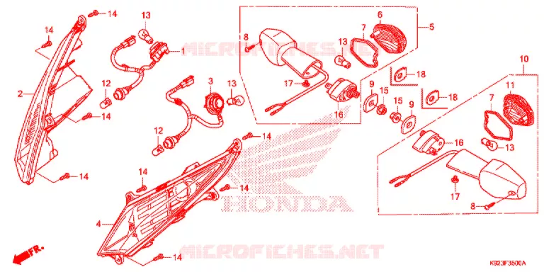 CLIGNOTANT Honda MOTO 110 WAVE 2017  AFS110SPH