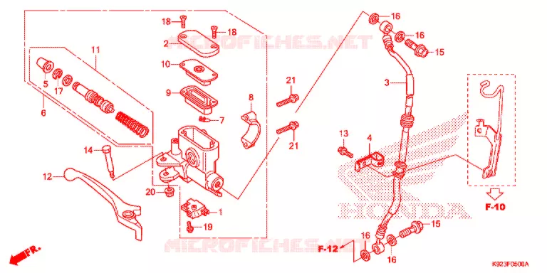 MAITRE CYLINDRE DE FREIN AVANT Honda MOTO 110 WAVE 2017  AFS110SPH