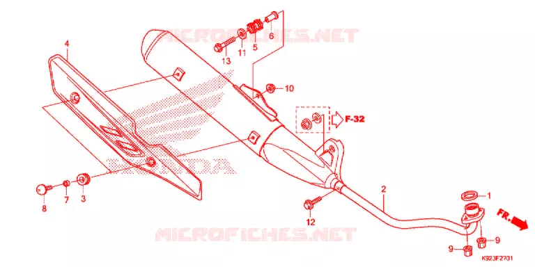 SILENCIEUX D'ECHAPPEMENT (2) Honda MOTO 110 WAVE 2018  AFS110SPJ