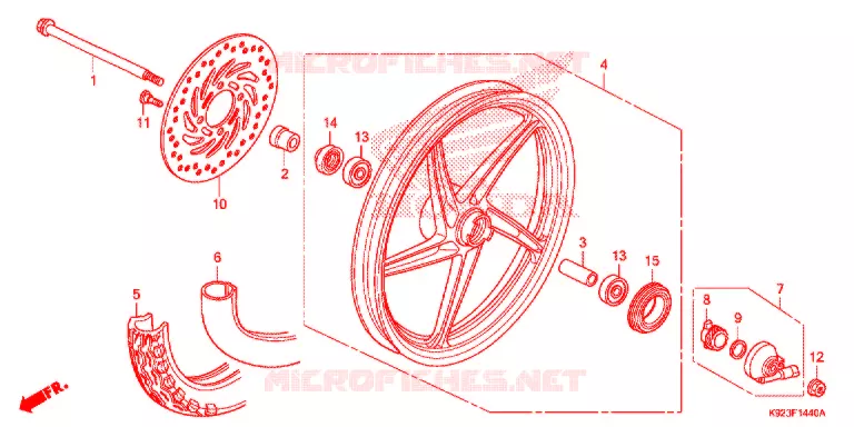 ROUE AVANT (2) Honda MOTO 110 WAVE 2021  AFS110SPK