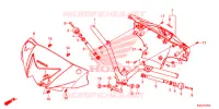 GUIDON   CARENAGE pour Honda BIZ 125 FREIO DIANTEIRO DISCO de 2018