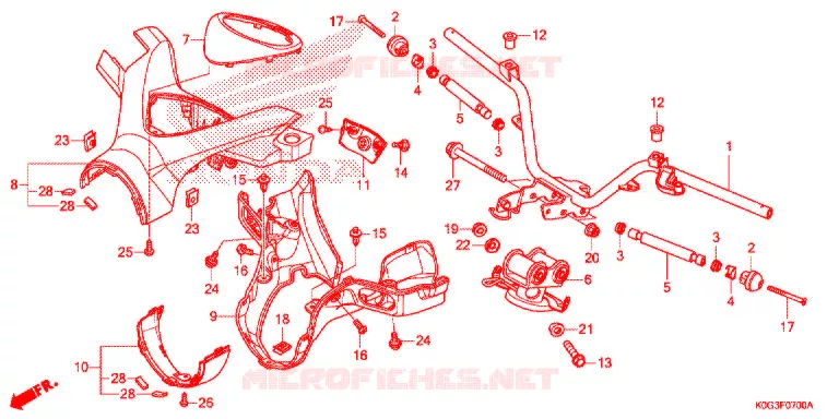 GUIDON - CARENAGE Honda MOTO 125 CUB 2021  C125AL
