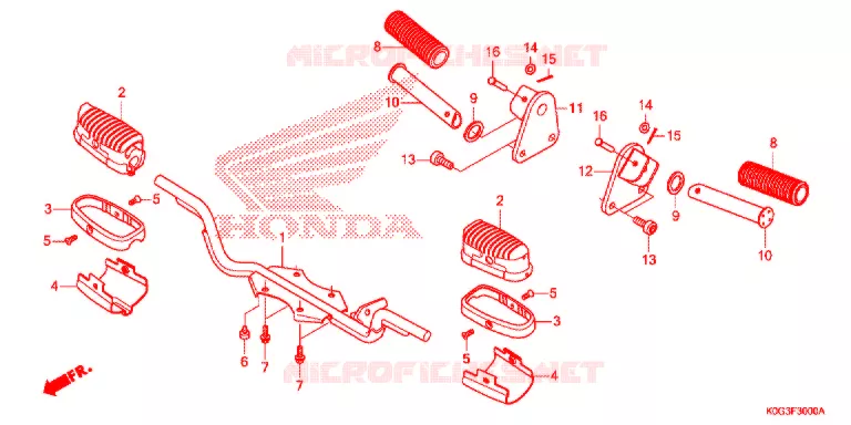 REPOSE PIED Honda MOTO 125 CUB 2020  C125AM