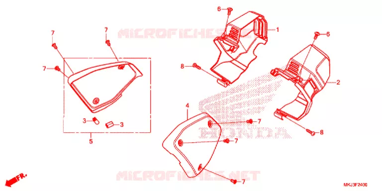 COUVERCLE LATERAL Honda MOTO 1000 CB 2020  CB1000RAL