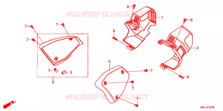 COUVERCLE LATERAL Honda MOTO 1000 CB 2020  CB1000RAL