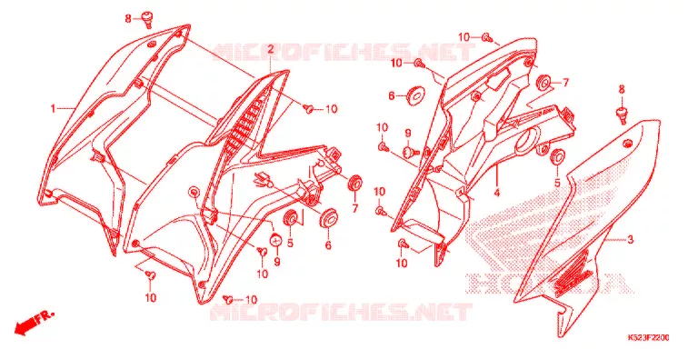 OUIES DE RADIATEUR Honda MOTO 125 CBF 2018  CBF125SJ