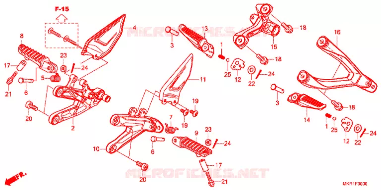 REPOSE PIED Honda MOTO 1000 CBR 2020  CBR1000SPL