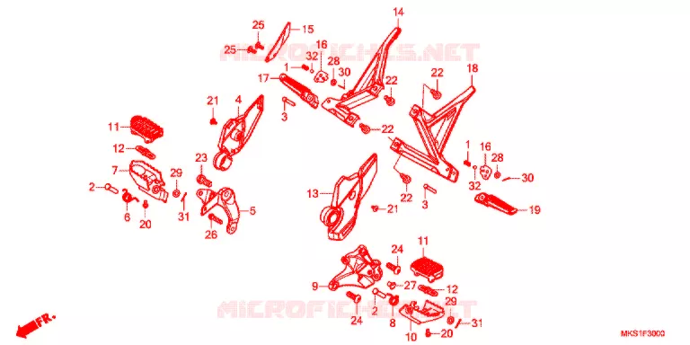 REPOSE PIED Honda MOTO 1100 AFRICA-TWIN 2020  CRF1100AL4L