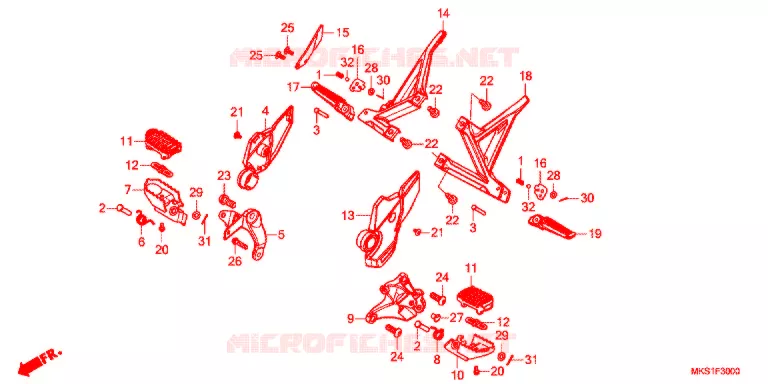 REPOSE PIED Honda MOTO 1100 AFRICA-TWIN 2021  CRF1100D4L