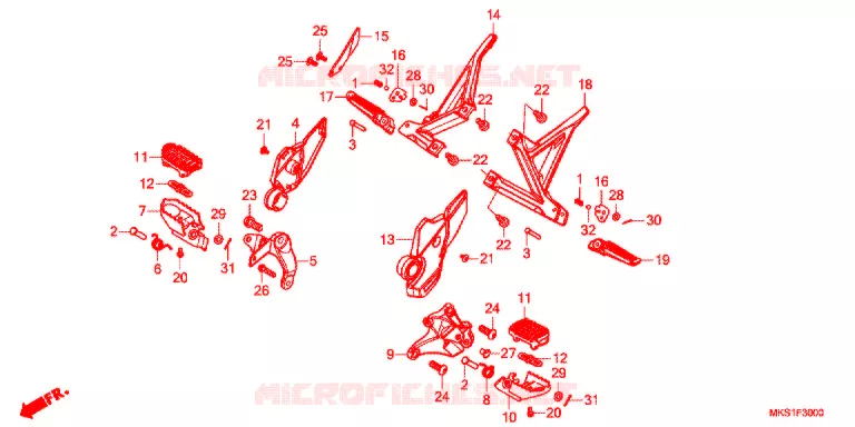 REPOSE PIED Honda MOTO 1100 AFRICA-TWIN 2020  CRF1100DL