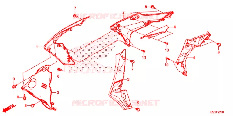 OUIES DE RADIATEUR (CRF250L/LA) Honda MOTO 250 CRF 2020  CRF250LL