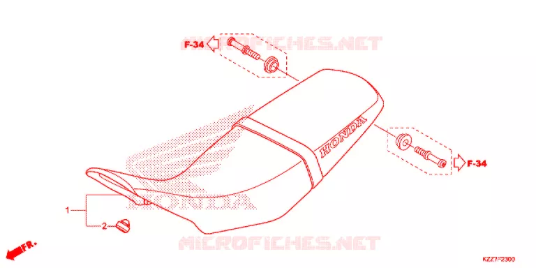 SELLE Honda MOTO 250 CRF 2020  CRF250RLAL