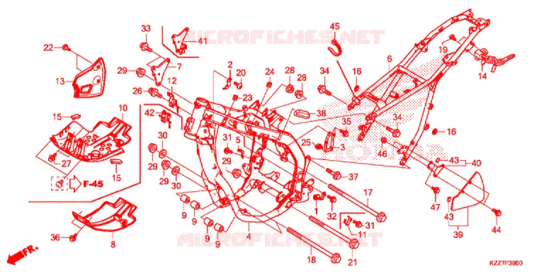 CADRE Honda MOTO 250 CRF 2020  CRF250RLAL