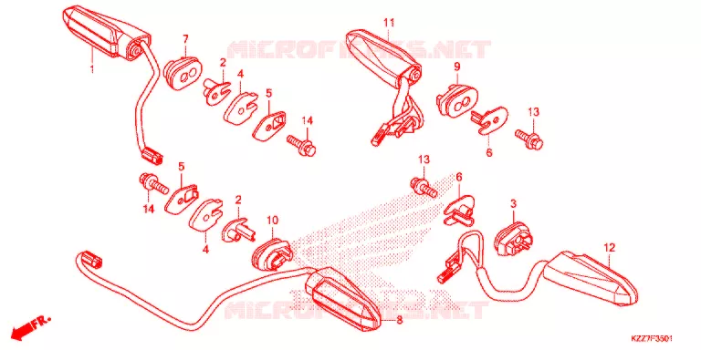 CLIGNOTANT (CRF250RL/RLA) Honda MOTO 250 CRF 2020  CRF250RLAL