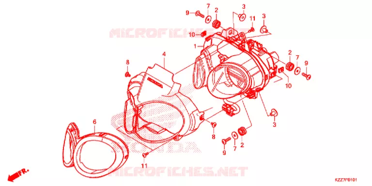 PHARE (CRF250RL/RLA) Honda MOTO 250 CRF 2020  CRF250RLAL