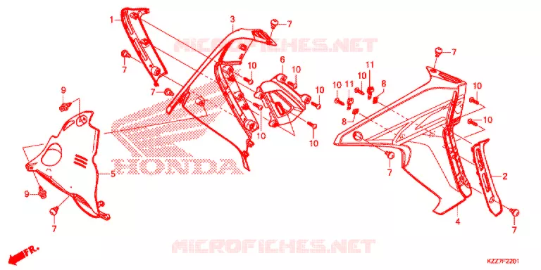OUIES DE RADIATEUR (CRF250RL/RLA) Honda MOTO 250 CRF 2020  CRF250RLL