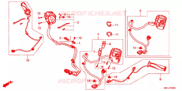 COMMODOS - POIGNEES Honda MOTO 1800 GOLD-WING 2020  GL1800DAL_J