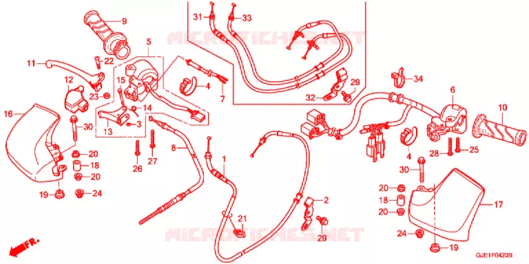LEVIER DE GUIDON - CABLE - COMMODO (2WH) Honda MOTO 50 BENLY 2021  MW502WHJ