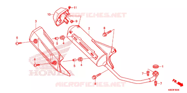 SILENCIEUX D'ECHAPPEMENT Honda SCOOTER 125 ELITE 2018  NSC1255SHH