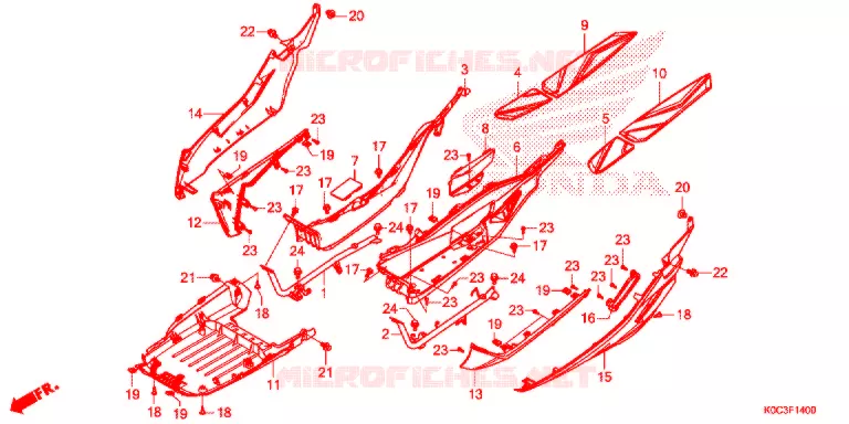 MARCHE PIEDS Honda SCOOTER 250 FORZA 2019  NSS250AL