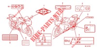 ETIQUETTE DE PRECAUTIONS (2) pour Honda CBR 1000 RR FIREBLADE REPSOL de 2011