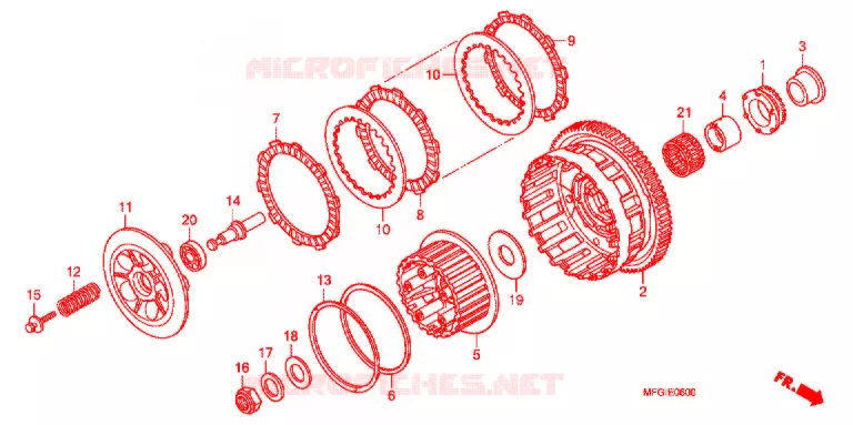 EMBRAYAGE Honda MOTO 600 HORNET 2011  CB600FAB