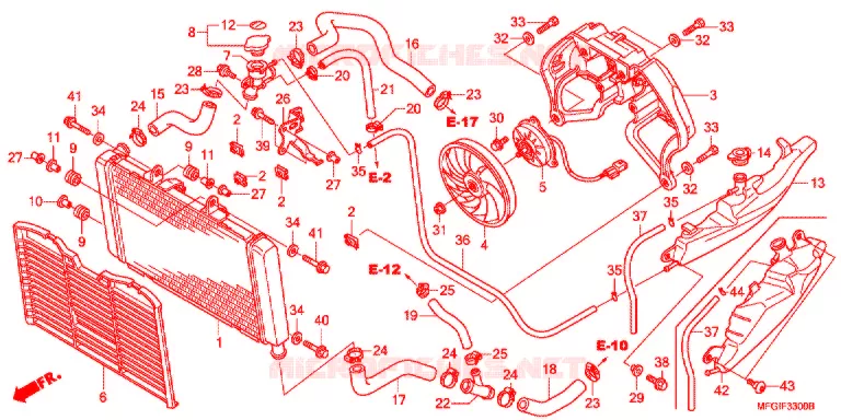RADIATEUR Honda MOTO 600 HORNET 2011  CB600FAB