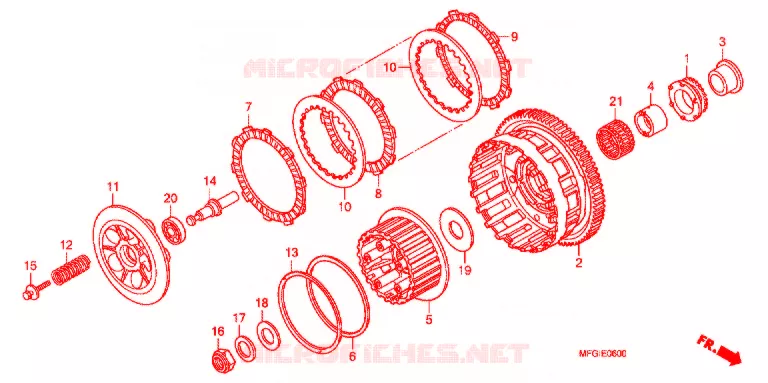 EMBRAYAGE Honda MOTO 600 HORNET 2011  CB600FAB