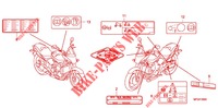 ETIQUETTE DE PRECAUTIONS pour Honda CB 600 F HORNET 25KW de 2011