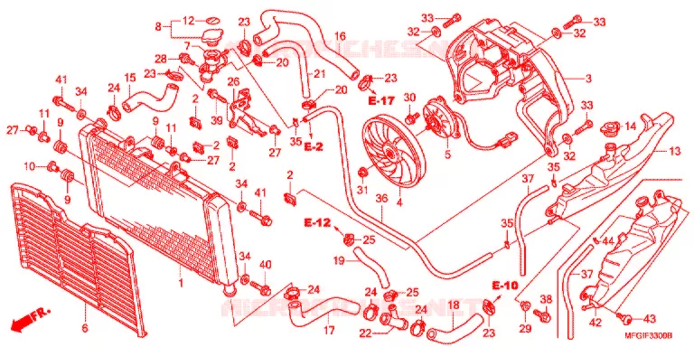 RADIATEUR Honda MOTO 600 HORNET 2011  CB600FB