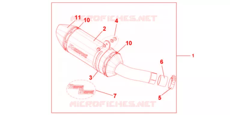 SILENCIEUX TITANE Honda MOTO 600 HORNET 2011  CB600FB