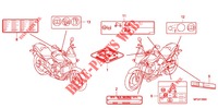 ETIQUETTE DE PRECAUTIONS pour Honda CB 600 F HORNET de 2011