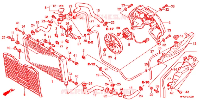 RADIATEUR Honda MOTO 600 HORNET 2011  CB600FB