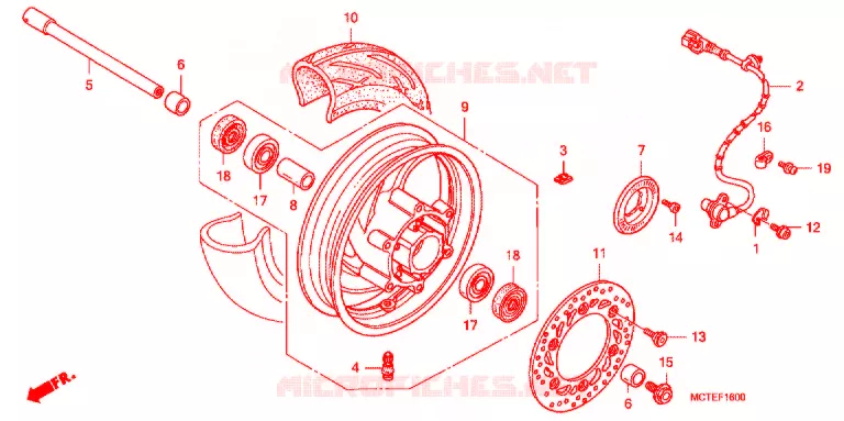 ROUE AVANT Honda SCOOTER 600 SILVERWING 2007  FJS600A7
