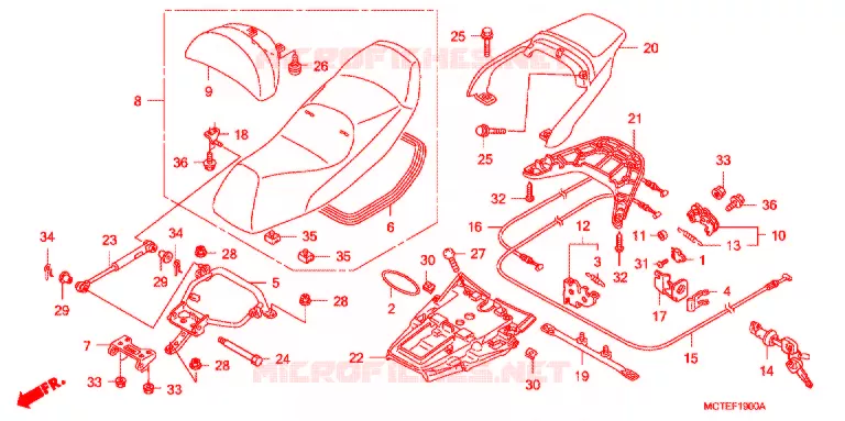 SELLE Honda SCOOTER 600 SILVERWING 2007  FJS600A7