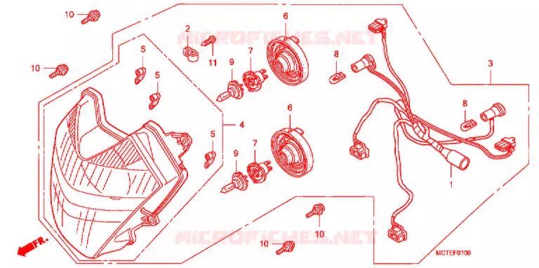 PHARE Honda SCOOTER 600 SILVERWING 2007  FJS600A7