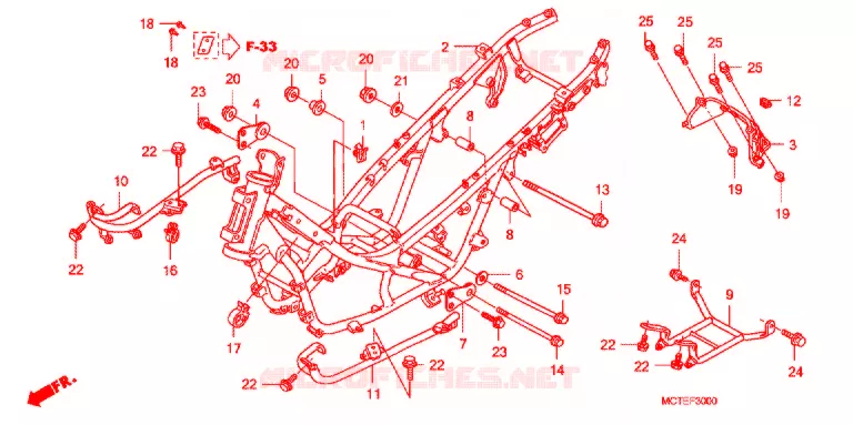 CADRE Honda SCOOTER 600 SILVERWING 2007  FJS600A7