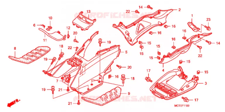MARCHE PIEDS Honda SCOOTER 600 SILVERWING 2007  FJS600A7
