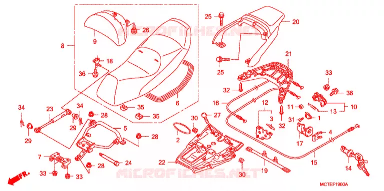 SELLE Honda SCOOTER 600 SILVERWING 2007  FJS600A7
