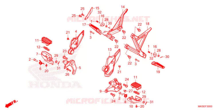 REPOSE PIED Honda MOTO 1100 AFRICA-TWIN 2021  CRF1100A4M