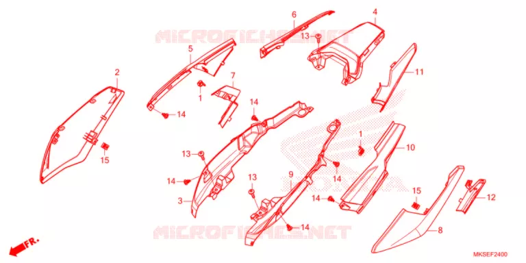 COUVERCLE LATERAL (1) Honda MOTO 1100 AFRICA-TWIN 2021  CRF1100ALM