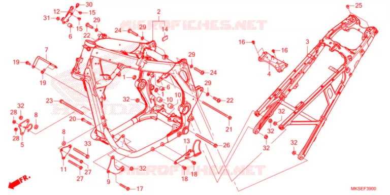 CADRE Honda MOTO 1100 AFRICA-TWIN 2021  CRF1100AM