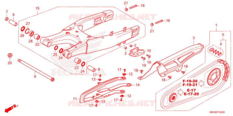 BRAS OSCILLANT Honda MOTO 1100 AFRICA-TWIN 2021  CRF1100D2M