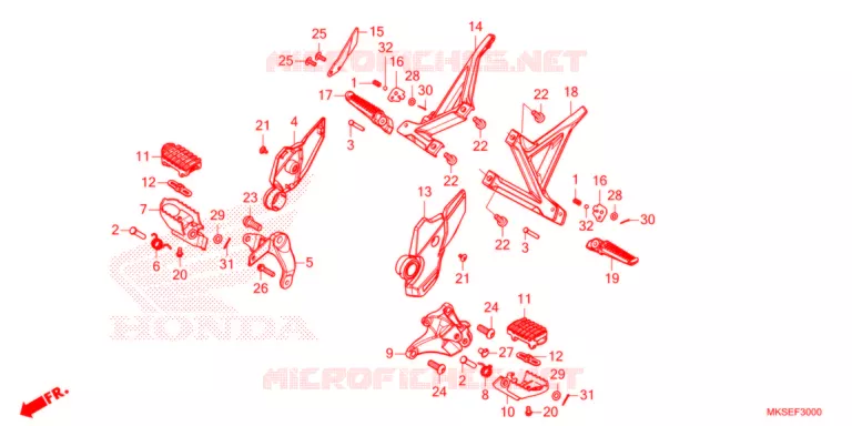 REPOSE PIED Honda MOTO 1100 AFRICA-TWIN 2021  CRF1100D4M
