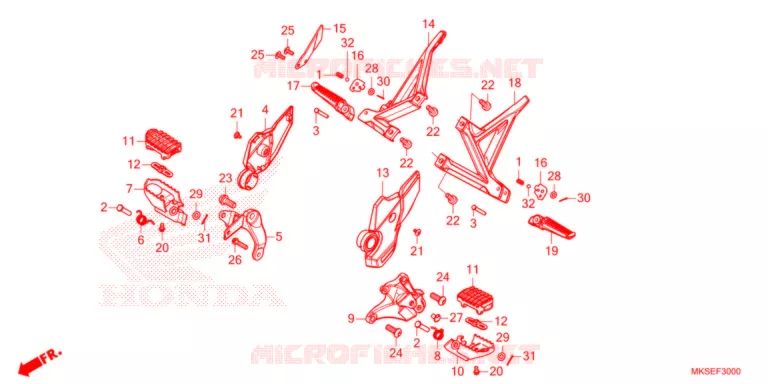 REPOSE PIED Honda MOTO 1100 AFRICA-TWIN 2021  CRF1100DM