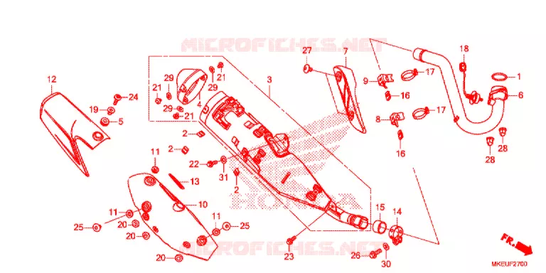 SILENCIEUX D'ECHAPPEMENT Honda MOTO 450 CRF 2020  CRF450LL