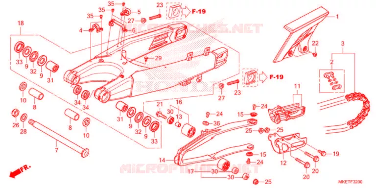 BRAS OSCILLANT Honda MOTO 450 CRF 2022  CRF450RLM